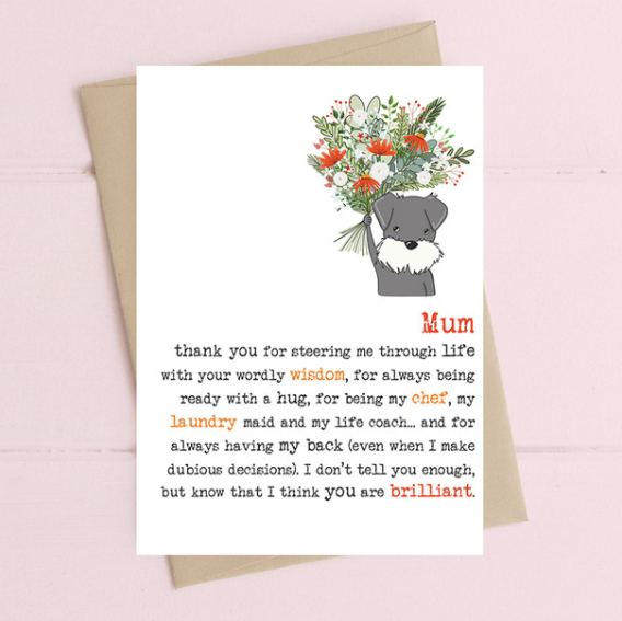 Mum - Chef & Life Coach Mother's Day Card