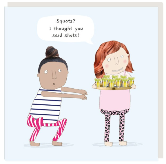 Rosie Made a Thing - 'Squats?' Card