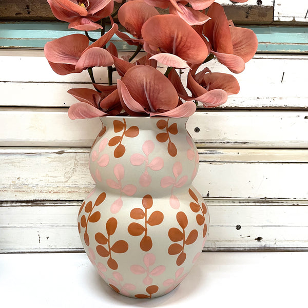 Happy Vase Wide Clover Pink