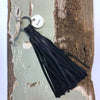 Tassel Keyring - Black Leather Surf  - WAS $43.95 ~ NOW $26