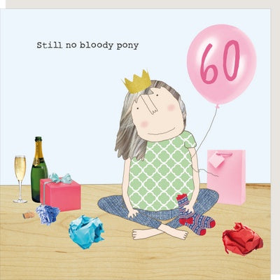 60th Birthday Pony Card