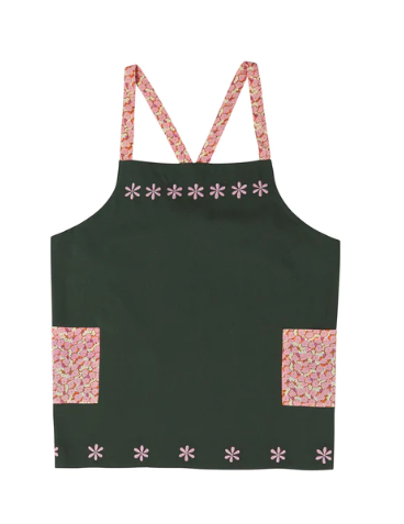 Cross Back Apron - Forest