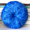 Round Velvet Cushion - Blue Nomad