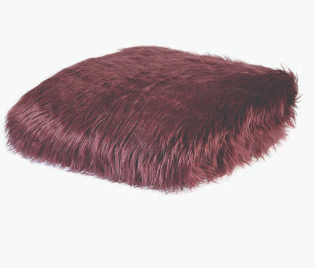 Kashmir Claret Faux Fur Throw - WAS $129.95