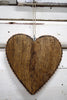 Studded Timber Heart - Lge Copper