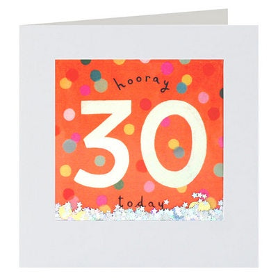 Confetti 30th Birthday Card