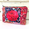 Velvet Purse - Pink Embroidery