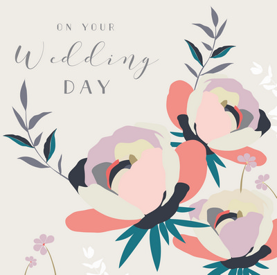 On Your Wedding Day floral Card