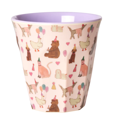 Rice Cup - Lavender Animal Print