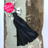 Tassel Keyring - Black Leather Anchor - WAS $43.95 ~ NOW $26