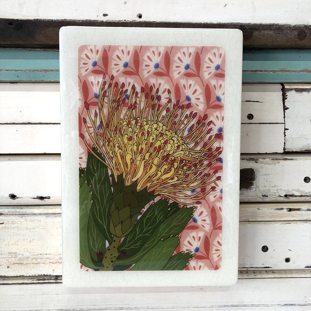 Maxi Woodblock - Pincushion Protea